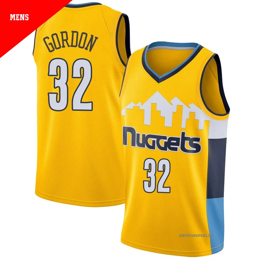 Aaron Gordon ＃32 Men's Swingman Yellow Denver Nuggets Jersey - Statement Edition