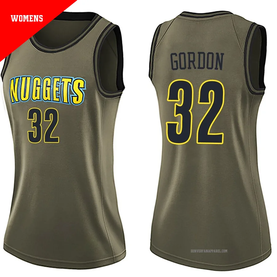 Aaron Gordon ＃32 Women's Swingman Green Denver Nuggets Salute to Service Jersey