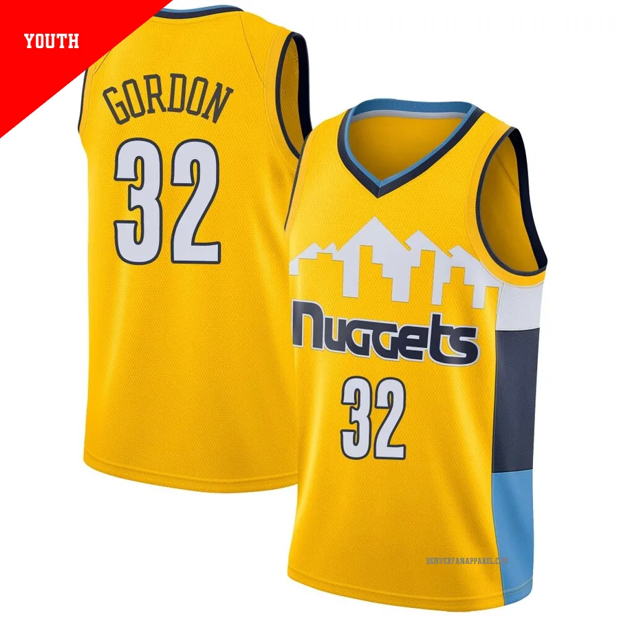 Aaron Gordon ＃32 Youth Swingman Yellow Denver Nuggets Jersey - Statement Edition