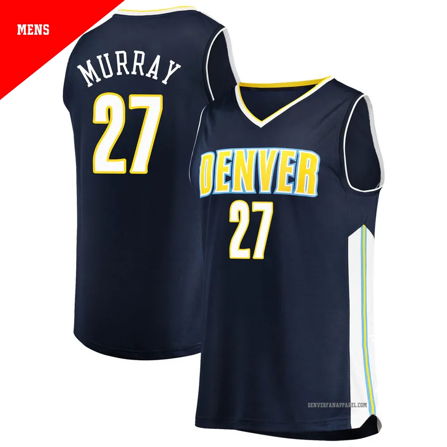 Jamal Murray ＃27 Men's Navy Denver Nuggets Fast Break Jersey - Icon Edition