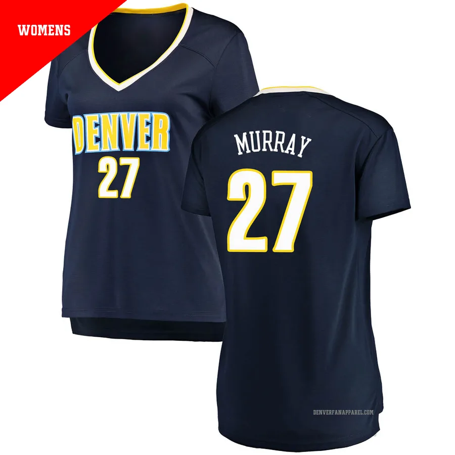 Jamal Murray ＃27 Women's Navy Denver Nuggets Fast Break Jersey - Icon Edition