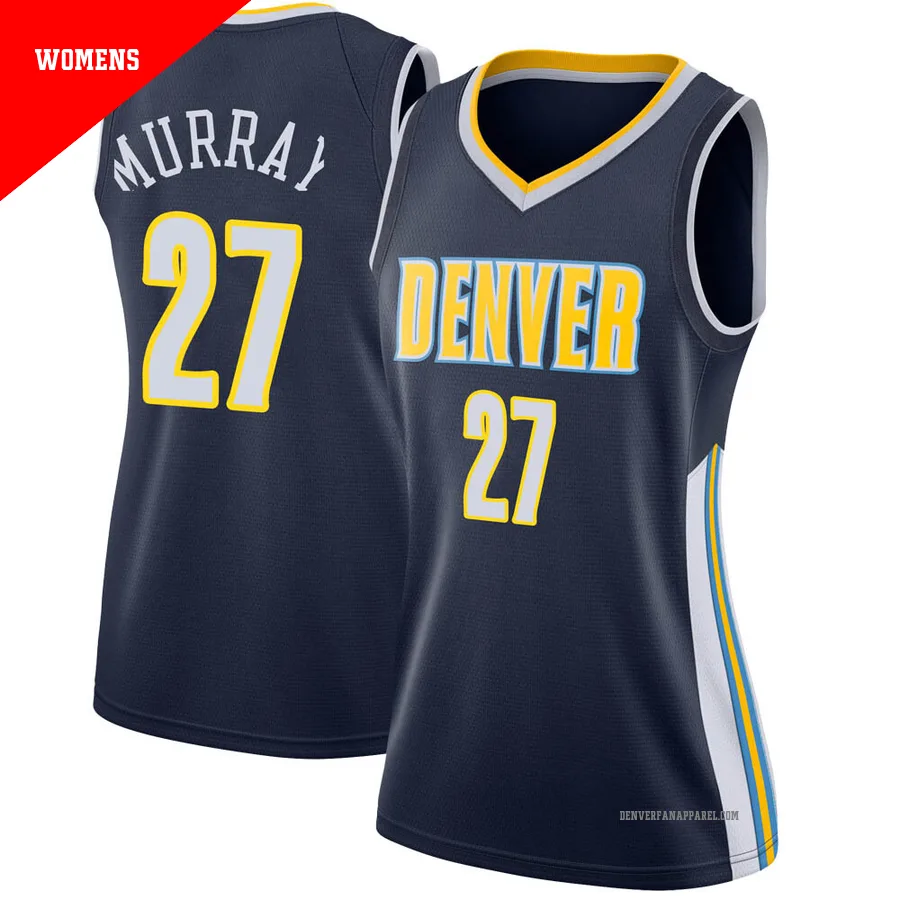 Jamal Murray ＃27 Women's Swingman Navy Denver Nuggets Jersey - Icon Edition