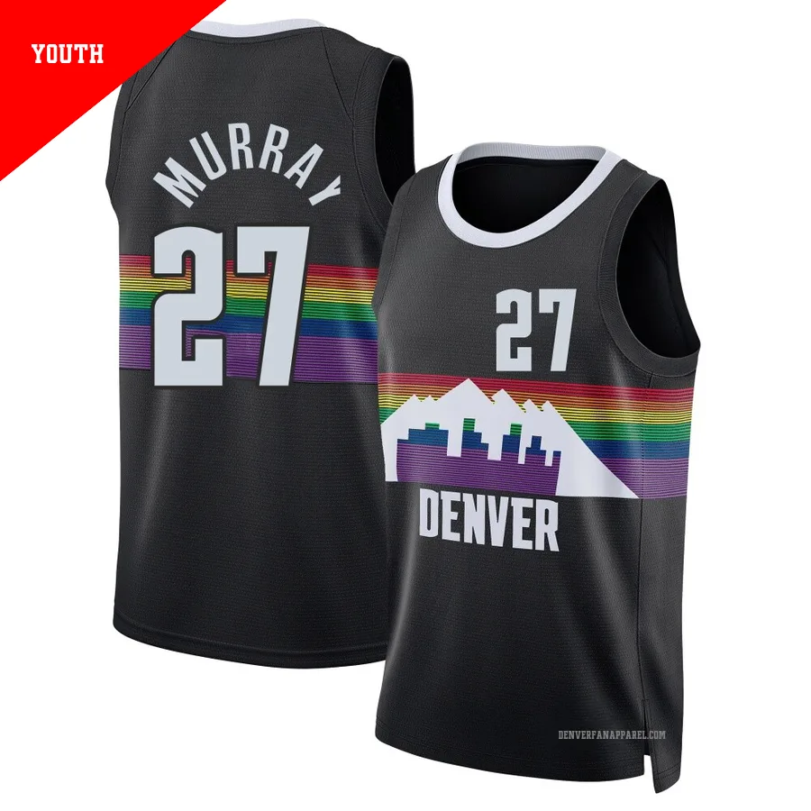 Jamal Murray ＃27 Youth Swingman 2025/26 Denver Nuggets Black City Edition Jersey