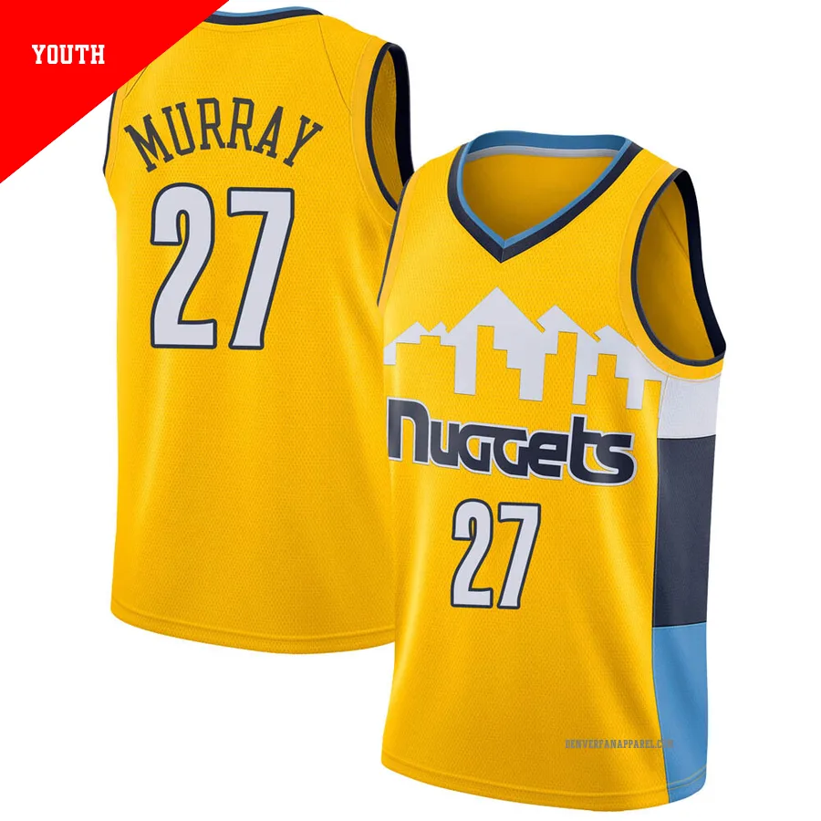 Jamal Murray ＃27 Youth Swingman Yellow Denver Nuggets Jersey - Statement Edition