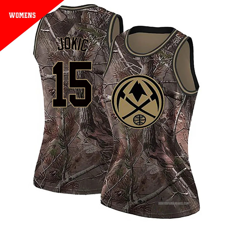 Nikola Jokic ＃15 Women's Swingman Camo Denver Nuggets Realtree Collection Jersey