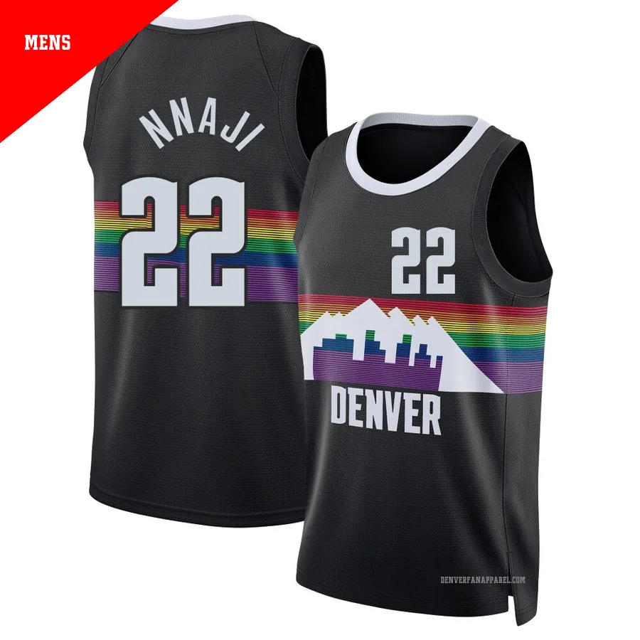 Zeke Nnaji ＃22 Men's Swingman 2025/26 Denver Nuggets Black City Edition Jersey